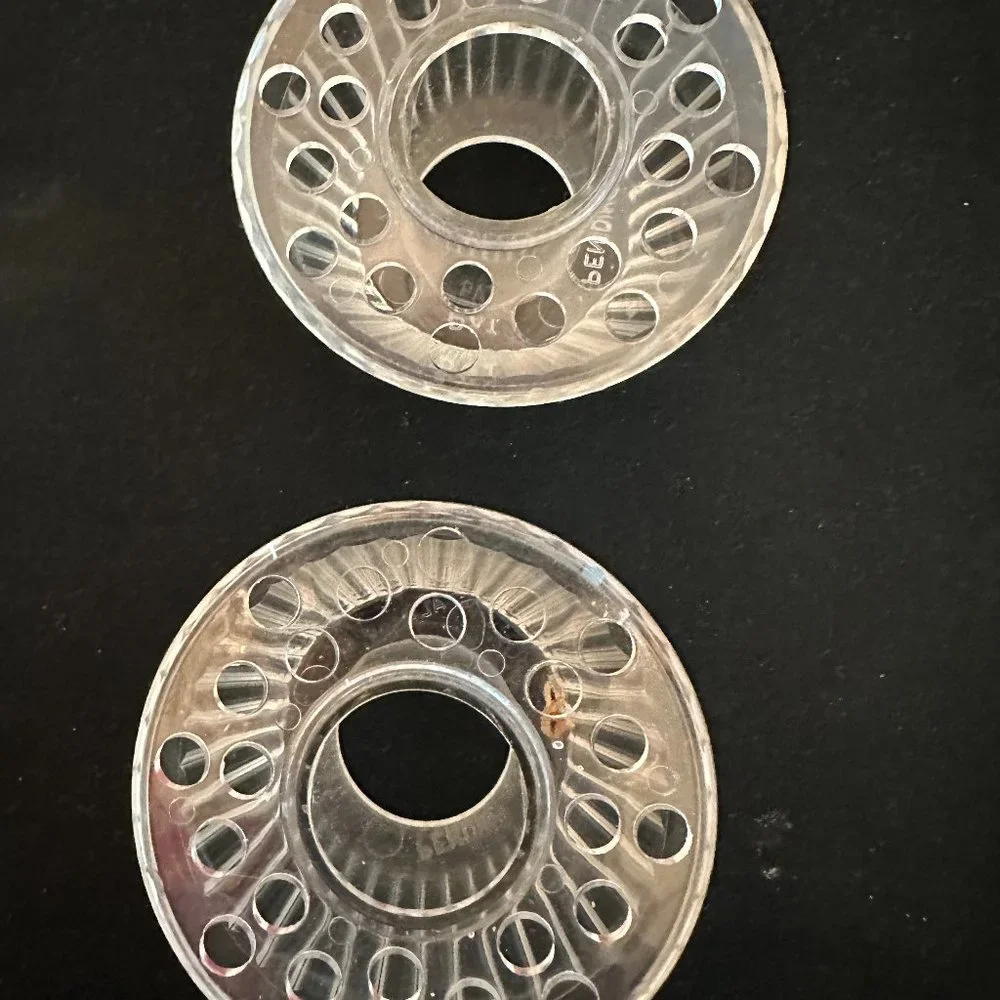 Vintage 60s Easy Elegance Posy Ring Flower Frog Candle Holders Set of 2